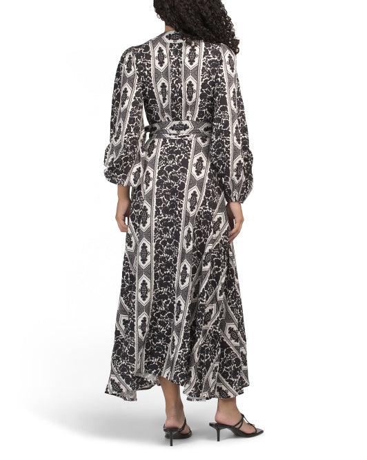 BEYOND BY VERA Isabella Block Printed Maxi Dress