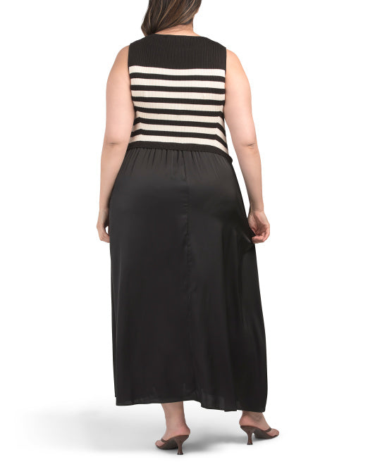 TAYLOR Plus Mixed Media Dress