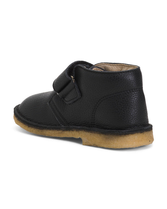 NATURINO Leather Choco Pebbled Booties (Infant Toddler)