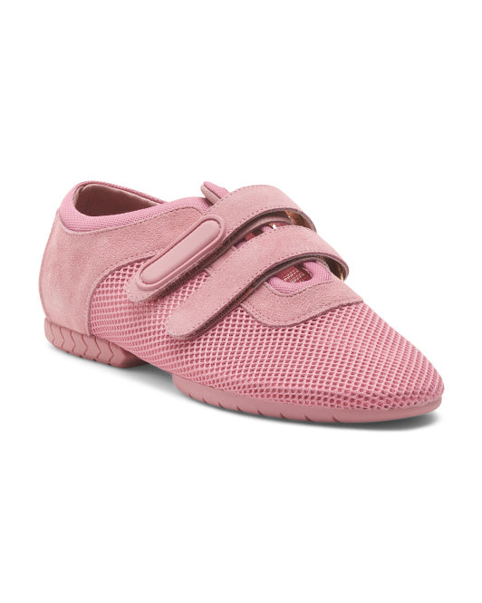 CECELIA NEW YORK Monroe Suede And Mesh Sneakerina Flats