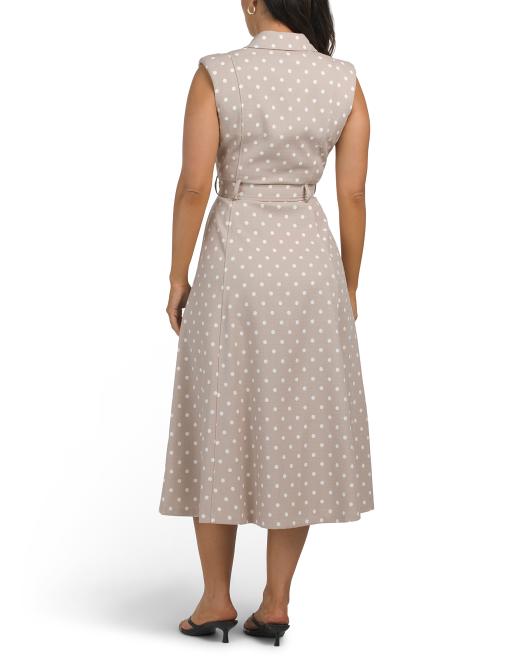 CALVIN KLEIN Polka Dot Midi Dress