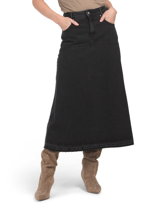 BA&SH Denim Midi Skirt