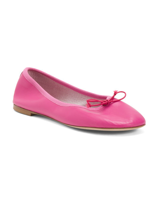 PROSPERINE Made In Italy Leather Ballerina Flats