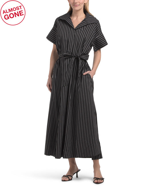ELAN Striped Maxi Dress