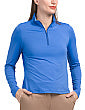 RENWICK GOLF Upf 50 Solid Quarter Zip Sun Shirt