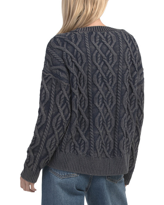LUCKY BRAND Cable Stitch Pull Over Sweater