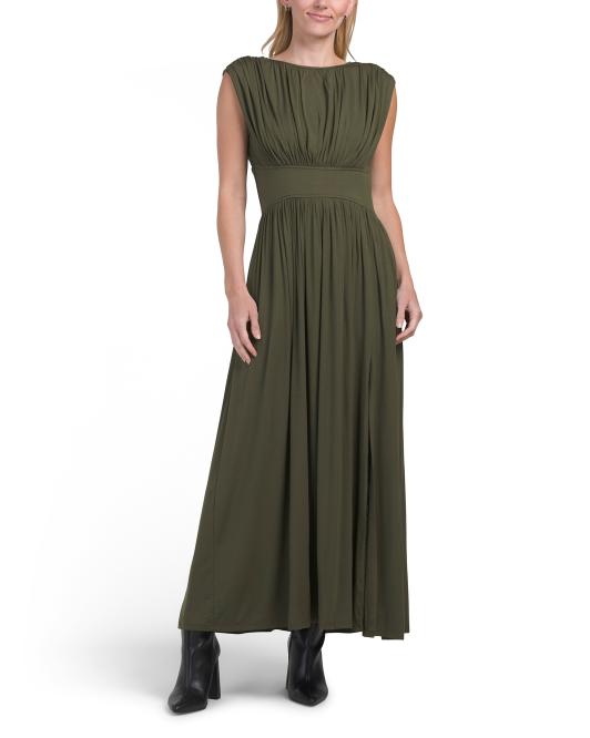 TAYLOR Cinched Waist Maxi Dress