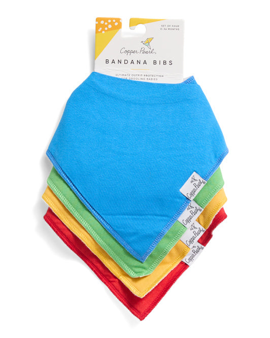 COPPER PEARL 4pk Blueberry Bandana Bibs