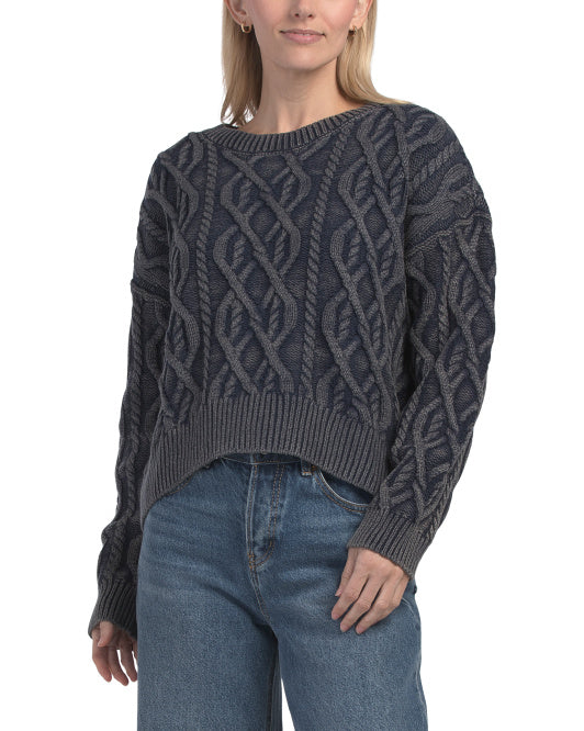 LUCKY BRAND Cable Stitch Pull Over Sweater