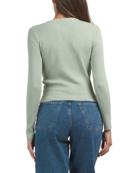 MARLED Ribbed Button Front Cardigan