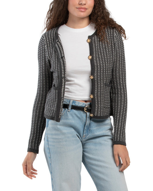 THEO & SPENCE Round Neck Button Cardigan