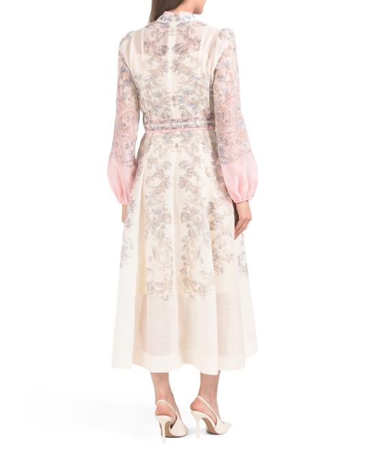 NANCY YANG tie waist dress