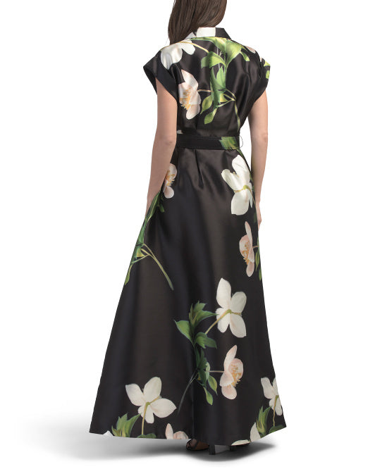 JULIA JORDAN Belted Shirt Gown