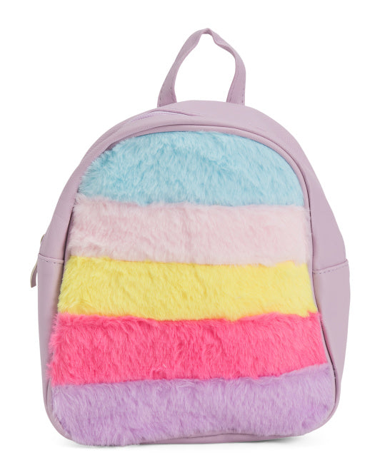 DANBAR GLOBAL Textured Rainbow Stripe Backpack