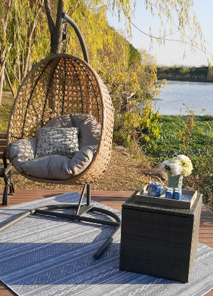 Better Homes Gardens Lantis Patio Wicker Hanging Egg Chair with