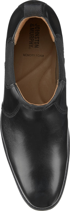Johnston & Murphy Lewis Chelsea Boot, Alternate, color, BLACK FULL GRAIN