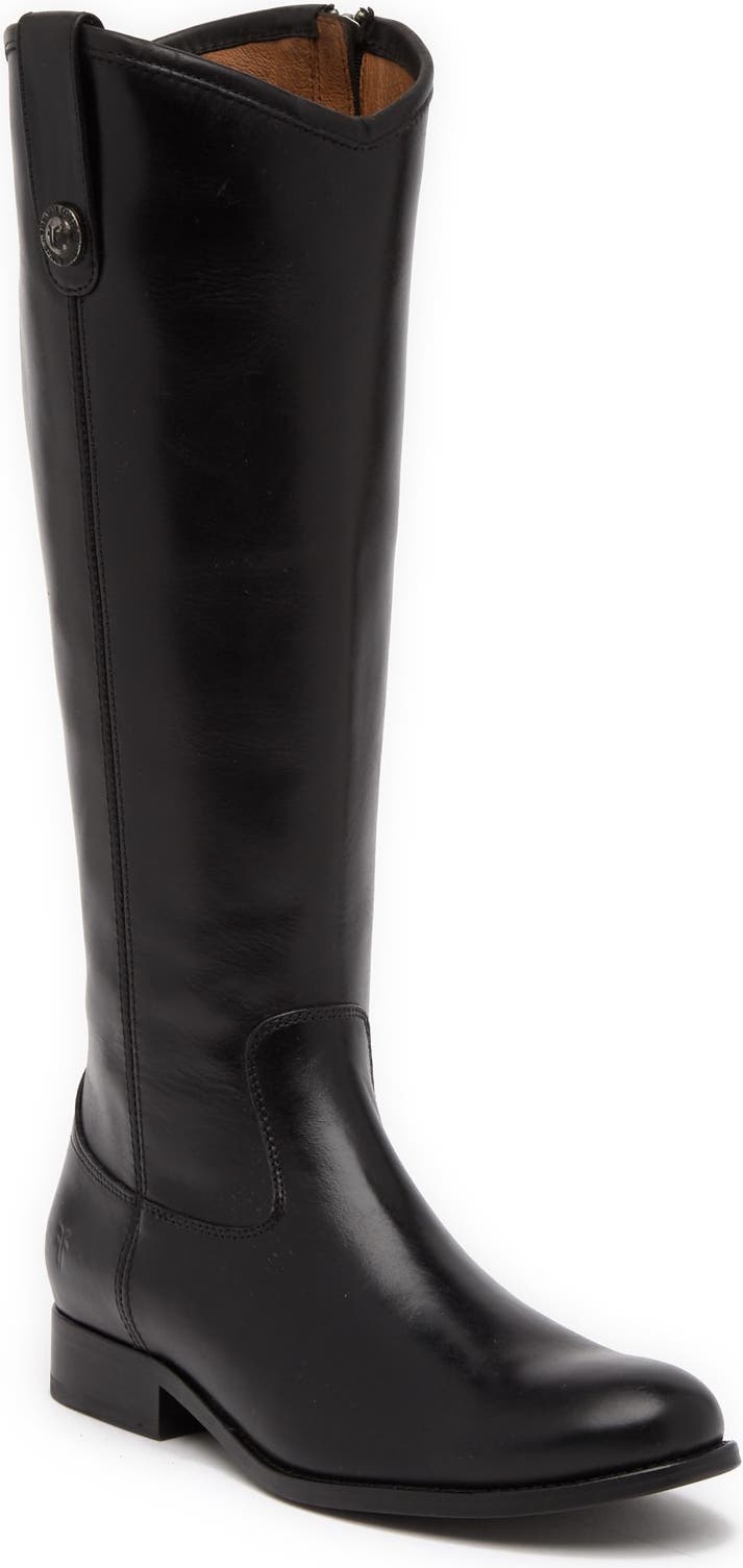 FRYE Melissa Button Tab Knee High Boot, Main, color, BLACK