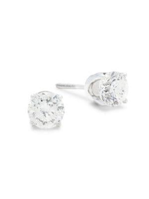 Saks Fifth Avenue
 14K White Gold & 1.0 TCW Diamond Stud Earrings