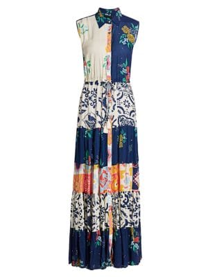 Carolina K
 Natalic Print Open-Front Dress