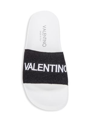 Valentino by Mario Valentino
 Glitter Logo Pool Slides