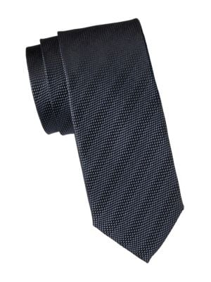 Saks Fifth Avenue
 Striped Textured Silk Tie