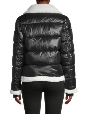 Avec Les Filles
 Faux Fur-Trim Puffer Jacket