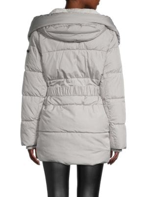 BCBGMAXAZRIA Faux Fur Lined Hooded Puffer Jacket The Frum Shopper