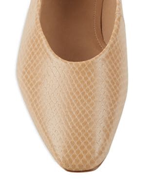 Saks Fifth Avenue
 Snakeskin-Embossed Leather Ballet Flats