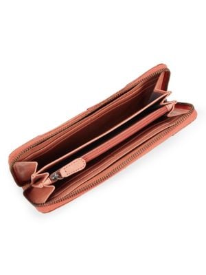 Zac Posen
 Faux Pearl Leather Zip-Around Wallet
