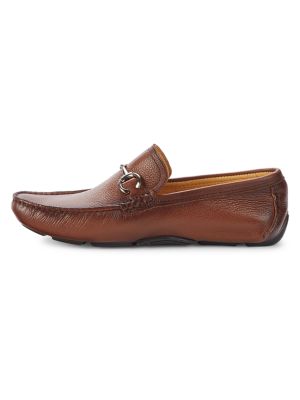 Saks Fifth Avenue
 Pebbled Leather Bit Driving Loafers