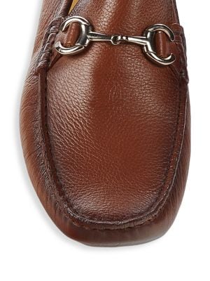 Saks Fifth Avenue
 Pebbled Leather Bit Driving Loafers