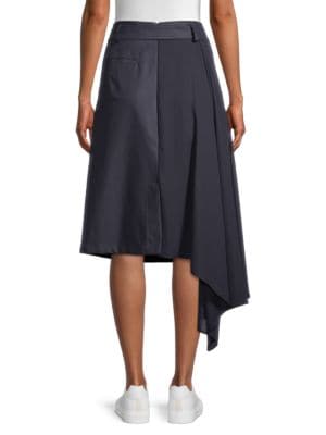 Weekend Max Mara
 Vibo Twill & Matte Jersey Asymmetric Skirt