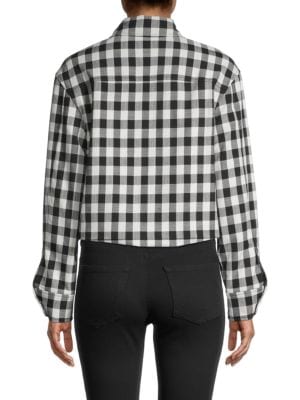 T Tahari
 Gingham Cropped Shirt Jacket