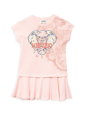 Little Girl's &amp; Girl's Elephant T-Shirt Dress
