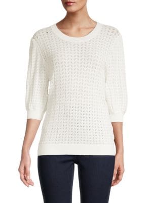 Elie Tahari
 Elbow-Sleeve Knit Top