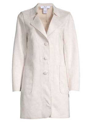 M MAGASCHONI
 Faux Leather Trench Coat