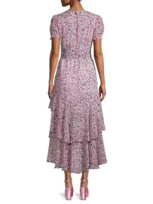 Karl Lagerfeld Paris
 Floral Ruffle Midi Dress