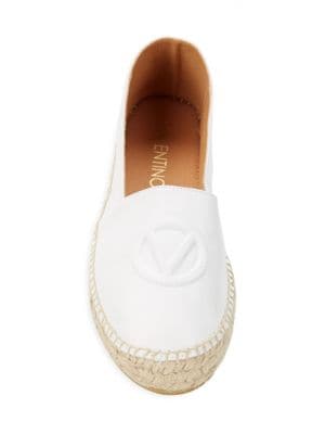 Valentino by Mario Valentino
 Jessi Logo Leather Espadrilles