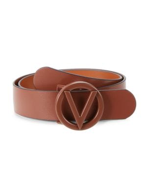 Valentino by Mario Valentino
 Giusy Logo Leather Belt