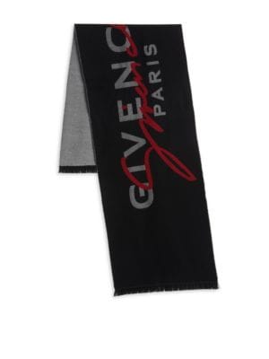 Givenchy
 Logo Virgin Wool Blend Scarf