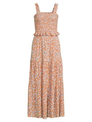 Collective Concepts
 2-Piece Smocked Crop Top & Skirt Set