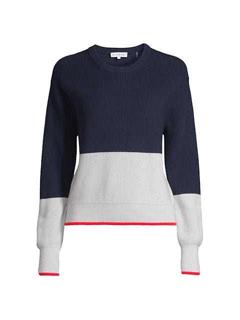 Colorblocked Cotton-Blend Sweater image number NaN