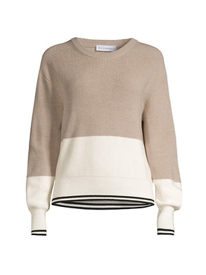 Colorblocked Cotton-Blend Sweater image number NaN