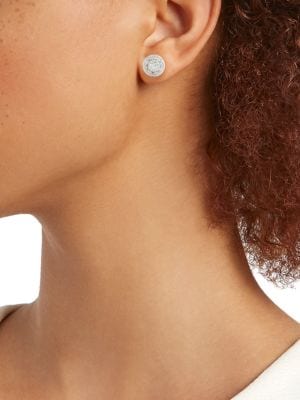 Effy ENY
 Sterling Silver & 0.09 TCW Diamond Stud Earrings