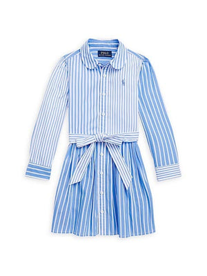 Little Girl's 80's Striped Poplin Shirtdress image number NaN