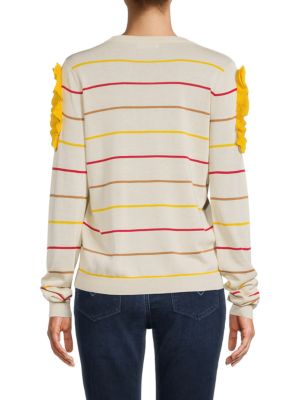 Sonia Rykiel
 Ruffle Cut Out Silk Blend Top