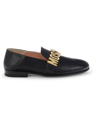 Moschino Couture!
 Logo Leather Loafers