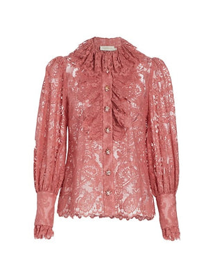 Kaleidoscope Ruffled Lace Blouse