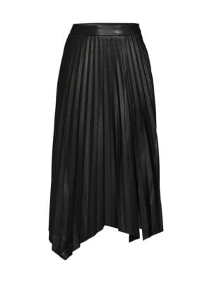 Elie Tahari
 Faux Leather Pleated Skirt