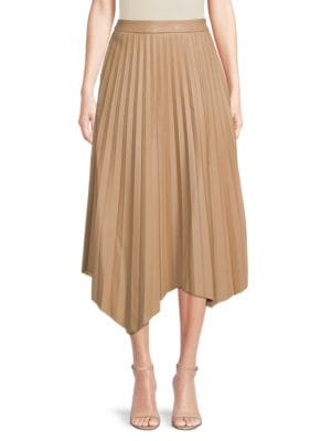 Elie Tahari
 Faux Leather Pleated Skirt